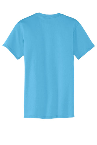 Port & Company Core Blend Pocket Tee (Aquatic Blue)