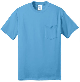 Port & Company Core Blend Pocket Tee (Aquatic Blue)