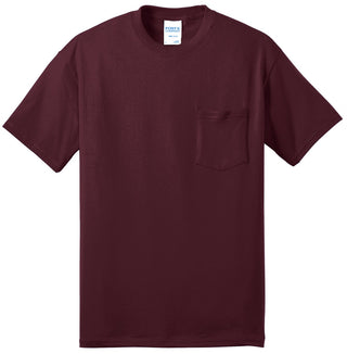 Port & Company Core Blend Pocket Tee (Athletic Maroon)