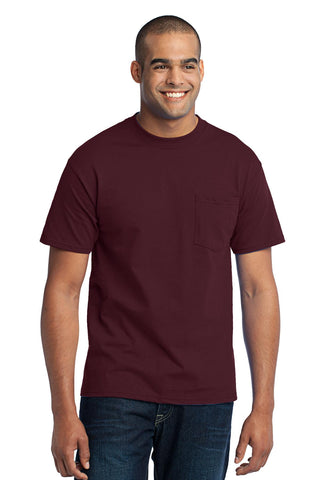 Port & Company Core Blend Pocket Tee (Athletic Maroon)