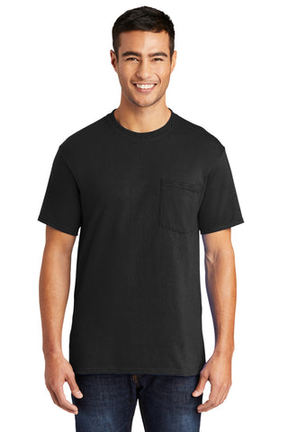 Port & Company Core Blend Pocket Tee (Jet Black)