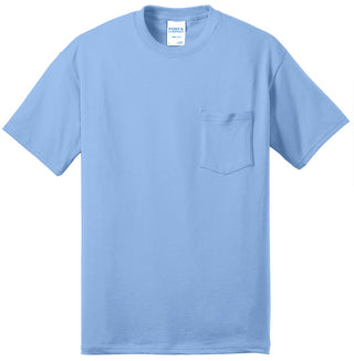 Port & Company Core Blend Pocket Tee (Light Blue)