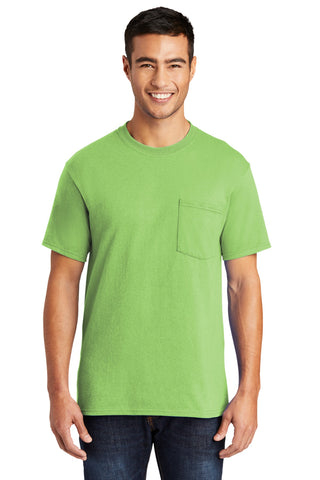 Port & Company Core Blend Pocket Tee (Lime)