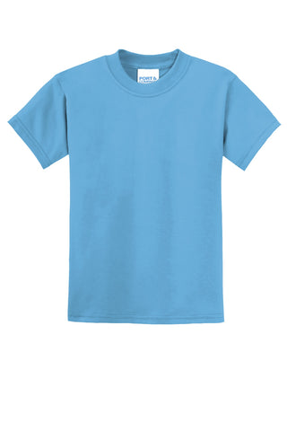 Port & Company Youth Core Blend Tee (Aquatic Blue)