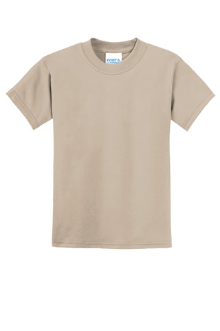 Port & Company Youth Core Blend Tee (Desert Sand)