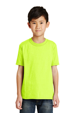 Port & Company Youth Core Blend Tee (Safety Green)