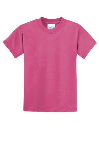 Port & Company Youth Core Blend Tee (Sangria)