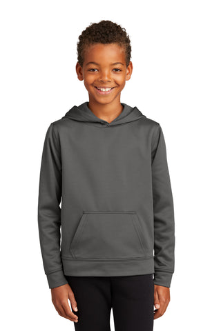 Port & Company Youth Performance Fleece Pullover Hooded Sweatshirt (Charcoal)