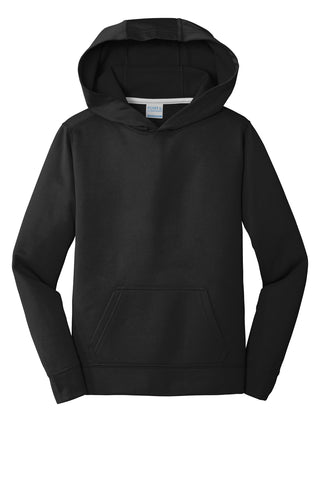 Port & Company Youth Performance Fleece Pullover Hooded Sweatshirt (Jet Black)