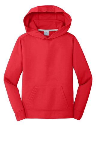 Port & Company Youth Performance Fleece Pullover Hooded Sweatshirt (Red)