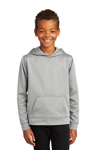 Port & Company Youth Performance Fleece Pullover Hooded Sweatshirt (Silver)