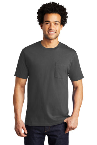 Port & Company Bouncer Pocket Tee (Coal Grey)