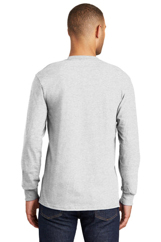 Port & Company Tall Long Sleeve Essential Pocket Tee (Ash)