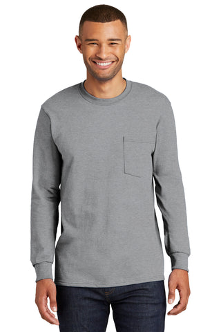 Port & Company Tall Long Sleeve Essential Pocket Tee (Athletic Heather*)