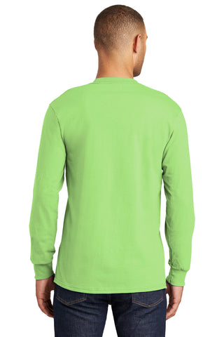 Port & Company Tall Long Sleeve Essential Pocket Tee (Lime)