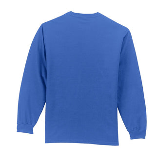 Port & Company Long Sleeve Essential Pocket Tee (Royal)