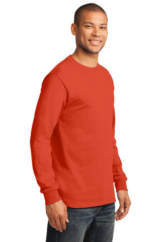 Port & Company Tall Long Sleeve Essential Tee (Orange)