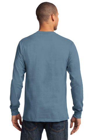 Port & Company Tall Long Sleeve Essential Tee (Stonewashed Blue)