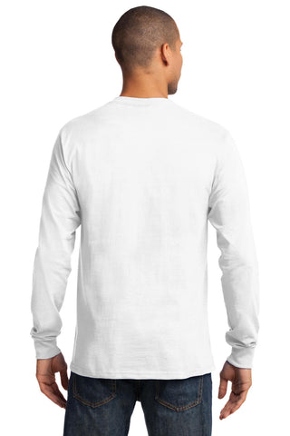 Port & Company Tall Long Sleeve Essential Tee (White)