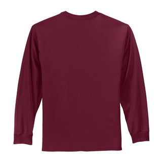 Port & Company Long Sleeve Essential Tee (Cardinal)