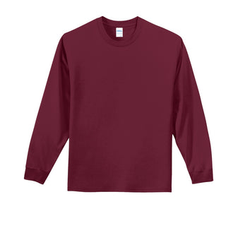 Port & Company Long Sleeve Essential Tee (Cardinal)