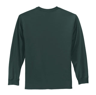 Port & Company Long Sleeve Essential Tee (Dark Green)