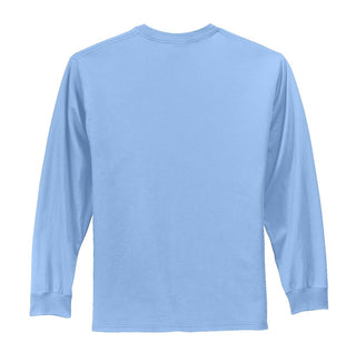 Port & Company Long Sleeve Essential Tee (Light Blue)