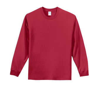 Port & Company Tall Long Sleeve Essential Tee (Red)