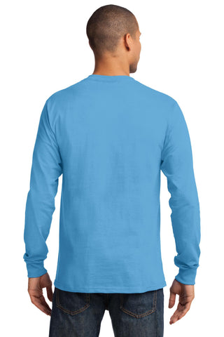 Port & Company Long Sleeve Essential Tee (Aquatic Blue)