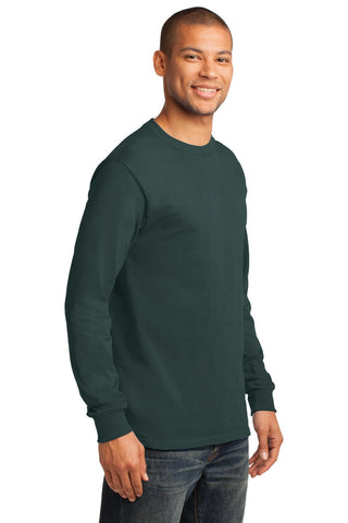 Port & Company Long Sleeve Essential Tee (Dark Green)