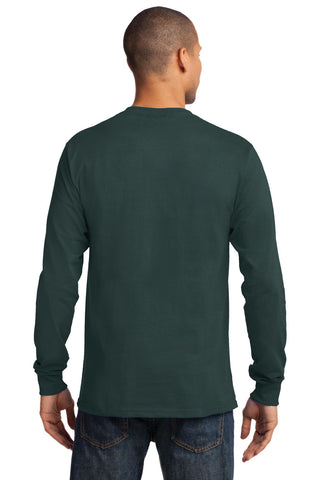 Port & Company Long Sleeve Essential Tee (Dark Green)