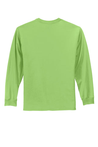 Port & Company Long Sleeve Essential Tee (Lime)