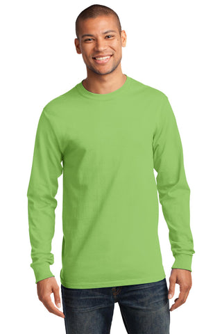 Port & Company Long Sleeve Essential Tee (Lime)