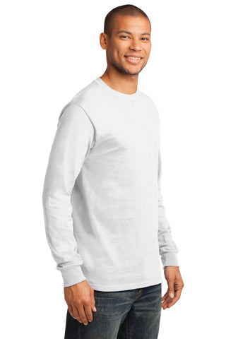 Port & Company Long Sleeve Essential Tee (White)