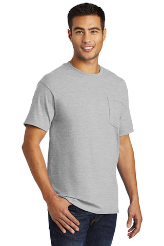 Port & Company Tall Essential Pocket Tee (Ash)