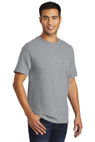 Port & Company Tall Essential Pocket Tee (Athletic Heather)