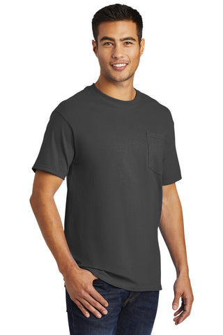 Port & Company Tall Essential Pocket Tee (Charcoal)