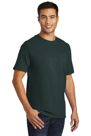 Port & Company Tall Essential Pocket Tee (Dark Green)