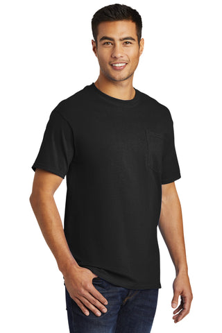 Port & Company Tall Essential Pocket Tee (Jet Black)