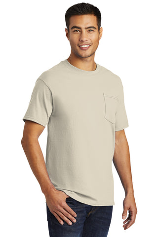 Port & Company Tall Essential Pocket Tee (Natural)