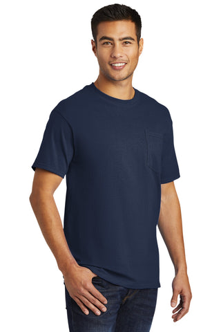 Port & Company Tall Essential Pocket Tee (Navy)