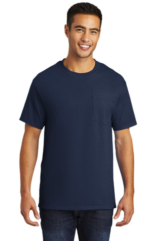 Port & Company Tall Essential Pocket Tee (Navy)