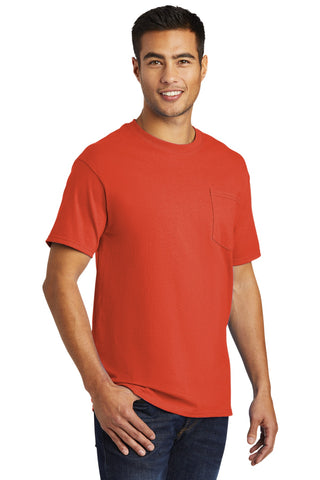 Port & Company Tall Essential Pocket Tee (Orange)