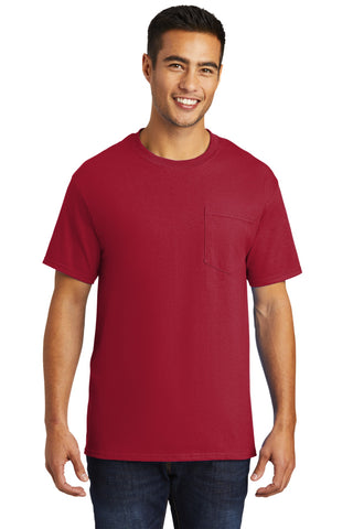 Port & Company Tall Essential Pocket Tee (Red)