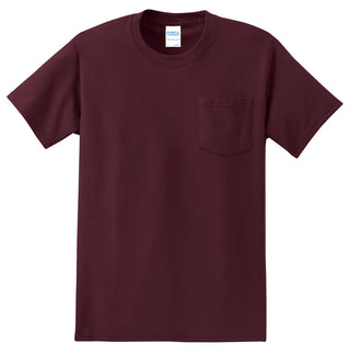 Port & Company Essential Pocket Tee (Athletic Maroon)