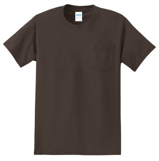 Port & Company Essential Pocket Tee (Brown)