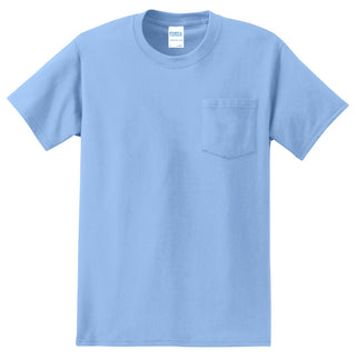 Port & Company Essential Pocket Tee (Light Blue)