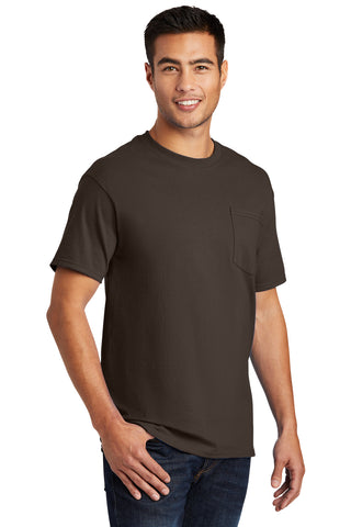 Port & Company Essential Pocket Tee (Brown)