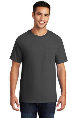 Port & Company Essential Pocket Tee (Charcoal)