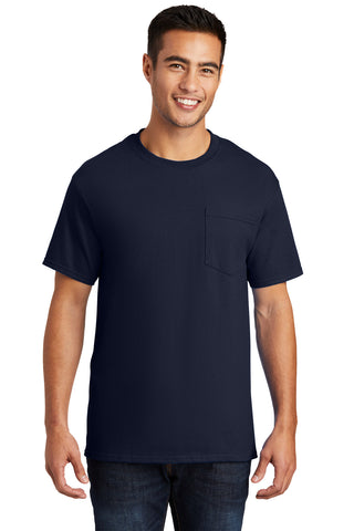 Port & Company Essential Pocket Tee (Deep Navy)